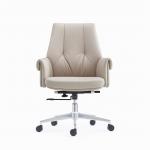 Ergonomic PU Genuine Leather Office Swivel Chair Upholstery Armrest for sale
