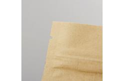 China Coffee Snack Nuts Kraft Paper Zip Lock Packaging Bags Resealable Foil Inside Oilproof supplier