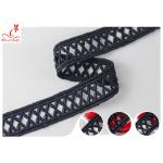 2.4CM Hollow Embroidery Guipure Lace Trim With Poly Milk Lace Material DTM Dyeing for sale