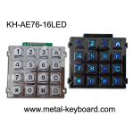 Illuminated Indoor Access Control Metal Keypad with 16 Back - light Keys for sale