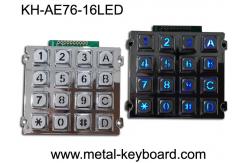 China Illuminated Indoor Access Control Metal Keypad with 16 Back - light Keys supplier