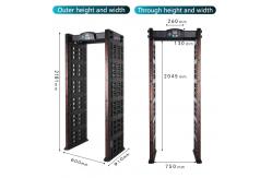 China Outdoor Walk Through Security Metal Detector Gate Light Weight ABS Material supplier