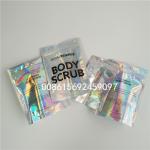 Gravure Printing Holographic Makeup Bag , Customized  Stand Up Pouches With Zipper