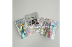 China Gravure Printing Holographic Makeup Bag , Customized  Stand Up Pouches With Zipper supplier