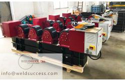 China PU Wheel Pipe Welding Rotator , Tank Turning Rolls With Hand Box Control supplier