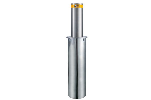 SS304 Semi Automatic Bollards 220V With Reflective Warning Tape