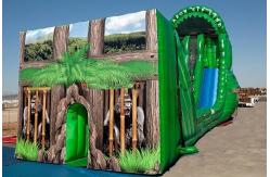 China Kids Zip Line, Inflatable Tarzan Zip Line For Grassland Amusement Sports supplier
