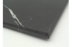 China Black Small Marble Chopping Board Durable Rectangle Round Edge Backside supplier