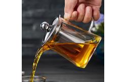 China Handmade High Borosilice Clear Glass Teapot with Stainless Steel Infuser supplier