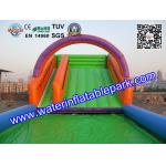 Outdoor Sport Game Zorb Ramp / Roller Ball Inflatable Steep Hill With Pool for sale