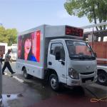 95km/h LED Screen Truck 220V , High Brightness 3-Side Digital Mobile Advertising Van for sale