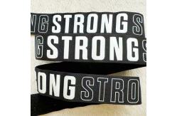 China Stretchy Silicone Elastic Brand Tape Printing Shiny Logo High Elasticity supplier