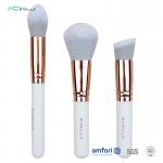 Soft 3pcs Aluminium Ferrule White Makeup Brush Set for sale