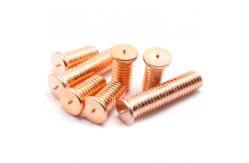 China ISO13918 Stainless Steel CD Flanged Weld Screws Fully Threaded Copper Plated Screw supplier