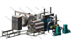 China Horizontal Vacuum Metalizing Machine, Plastic Cutlery PVD DC Planar Magnetron  Sputtering System supplier