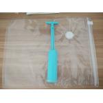 Design Printing / Size Plastic Vacuum Storage Bag With Manual Air Pump for sale