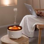 560ml Ambient Fire Flame Humidifier Flame Humidifier with 7 Colors Mood Light and Quiet Operation for sale