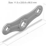 Titan Grade 5 / 6AL-4V9 Adjustable Main-Sheet Toggle for Surface Roughness 0.4um Ra for sale