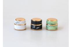 China Small marble 50 g Plastic Cosmetic Jar empty Face Cream Containers in stock supplier
