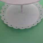 Plastic White 2 3 Tier Cupcake Stand Fruit Plate Cakes For Wedding