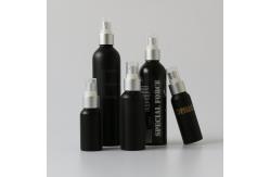 China SVHC OD20 Matte Black Shampoo Conditioner Aluminum Cosmetic Bottles supplier