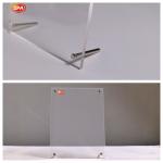 Horizontal Self Standing Clear Slanted Acrylic Photo Frame with Stand A4 Picture Display for sale