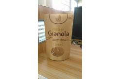 China Custom Printed Stand Up Kraft Paper Bag , Snack Bag Packaging With Window supplier