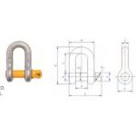 ASME B30.26 Steel Screw Pin Bow Shackle Wide Body 12 Tonne for sale