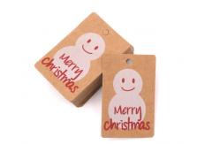 China Recyclable PDF Kraft Paper Hang Tags Swing For Christmas Gifts supplier