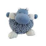 Super Soft Hand Feeling Stuffed Blue Lovely Various Animal Fat Round Plush Hippo Toy for sale