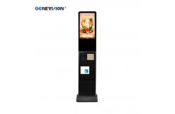 China FCC Capacitive Multi Touch LCD Advertising Kiosk With Magazine Holder supplier