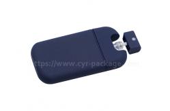 China Empty Mini Plastic Perfume Atomizer Spray Bottle Dark Blue Cosmetic Credit Card Pocket supplier
