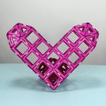 Peach Heart Shapes Magnetic Building Bricks Toys Gifts For Boys And Girls for sale