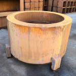 Rusty 600mm Corten Steel Fire Pits ISO9001 28 Inch Wood Burning for sale