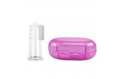 China Transparent Silicone Pet Finger Toothbrush For Cat supplier