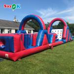 Double Stitched Inflatable Obstacle Course Inflatables Outdoors Giant Inflatable Obstacle Course for Adults for sale