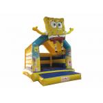 Spongbob Cool Bounce Houses , Backyard Industrial Bounce House Quadruple Stitching for sale