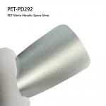 PET-PD292 PET Car Vinyl Matte Wrap Film with Matte Metallic Space Silver color for sale