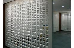 China Vertical / Multi Fold Decorative Metal Screen Panels Customized Patterns supplier