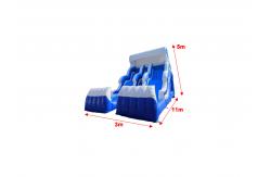 China Waves Water Two Inflatable Slides White And Blue With Two Pool supplier