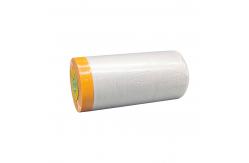 China Orange Transparent Car Body Masking Film Car Paint 25m With Crepe Paper supplier