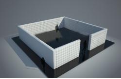 China inflatable cube wall office in a bag supplier