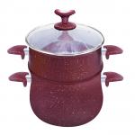 7pcs Aluminum Cooking Pot Set Marble Coating Induction for sale