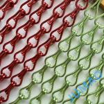 Metal Chain Link Curtains Alternative V Fold Or Flat Hanger Track In Green And Red for sale
