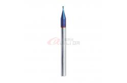 China HRC65 High Hardness 1mm 2 Flutes Carbide Ball Nose Endmill For Titanium supplier