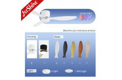 China White Energy Saving DC Motor Bedroom Low Profile Ceiling Fan With Light supplier