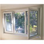 White Double Glass PVC Tilt And Turn Window Double Glazed Large Windows Customized for sale