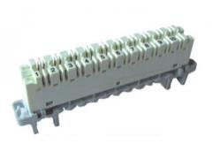 China PC Material 110 Terminal Block Highband 10 Pair Module White Body Grey Base supplier