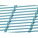 Square Aluminum Frame Architectural Metal Mesh Easy Mounting 13mm Warp Pitch