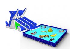 China 2014 Newest Backyard Inflatable Water Park With Dolphin Slide For Kids supplier
